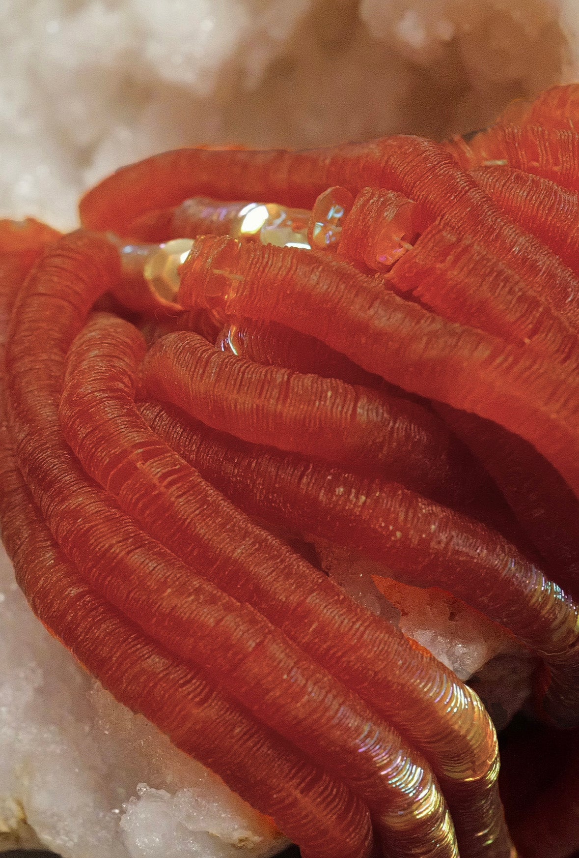 Iridescent Carrot Orange French Cuvettes 5mm