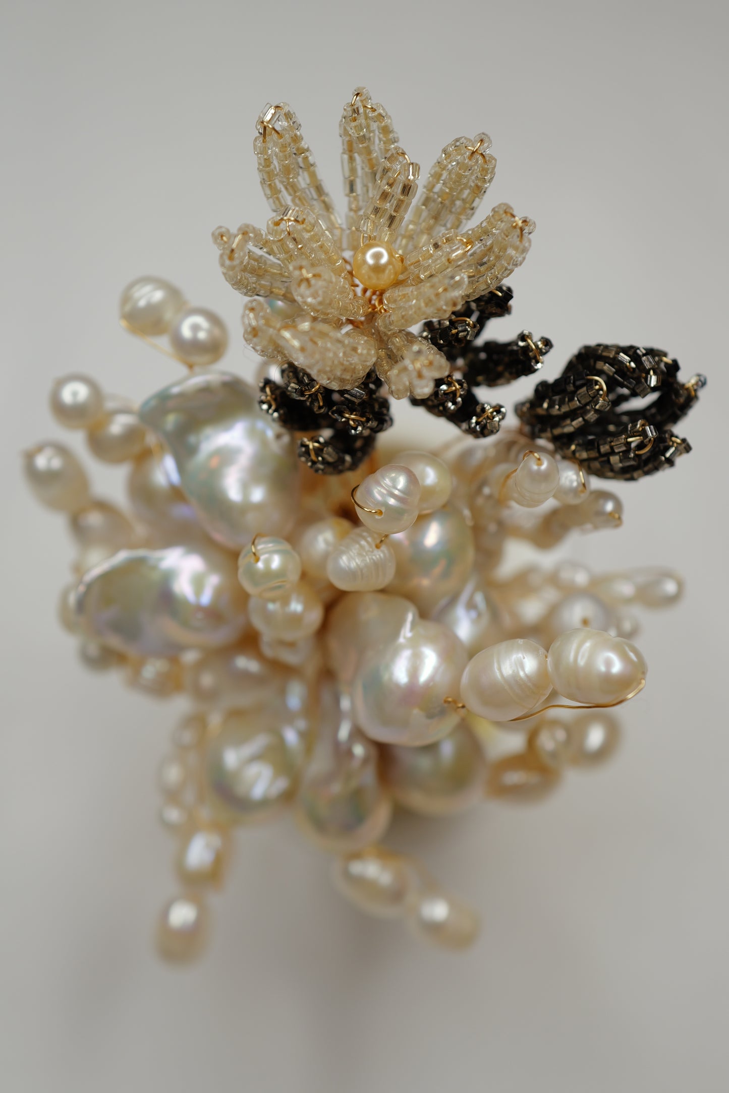 Brooch from Natural Baroque Pearls