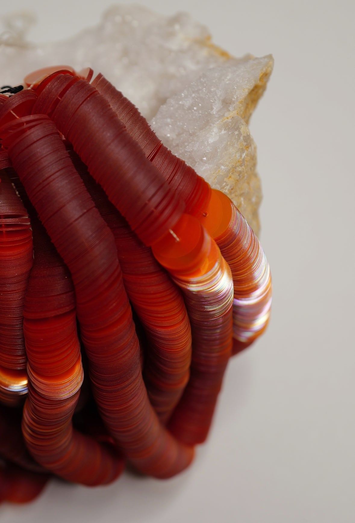 Glossy Crystal Orange French Sequins 10mm