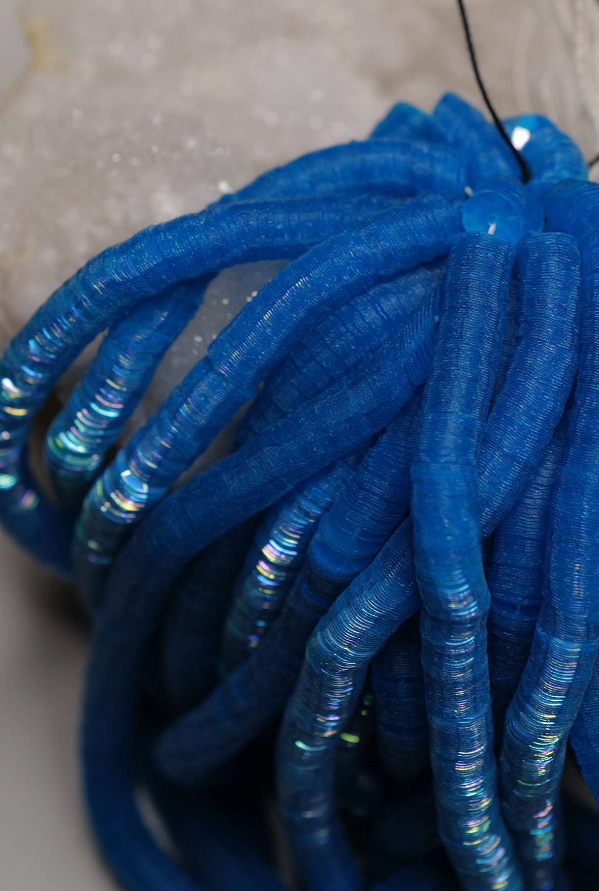 Iridescent Aqua Blue French Cuvettes 5mm