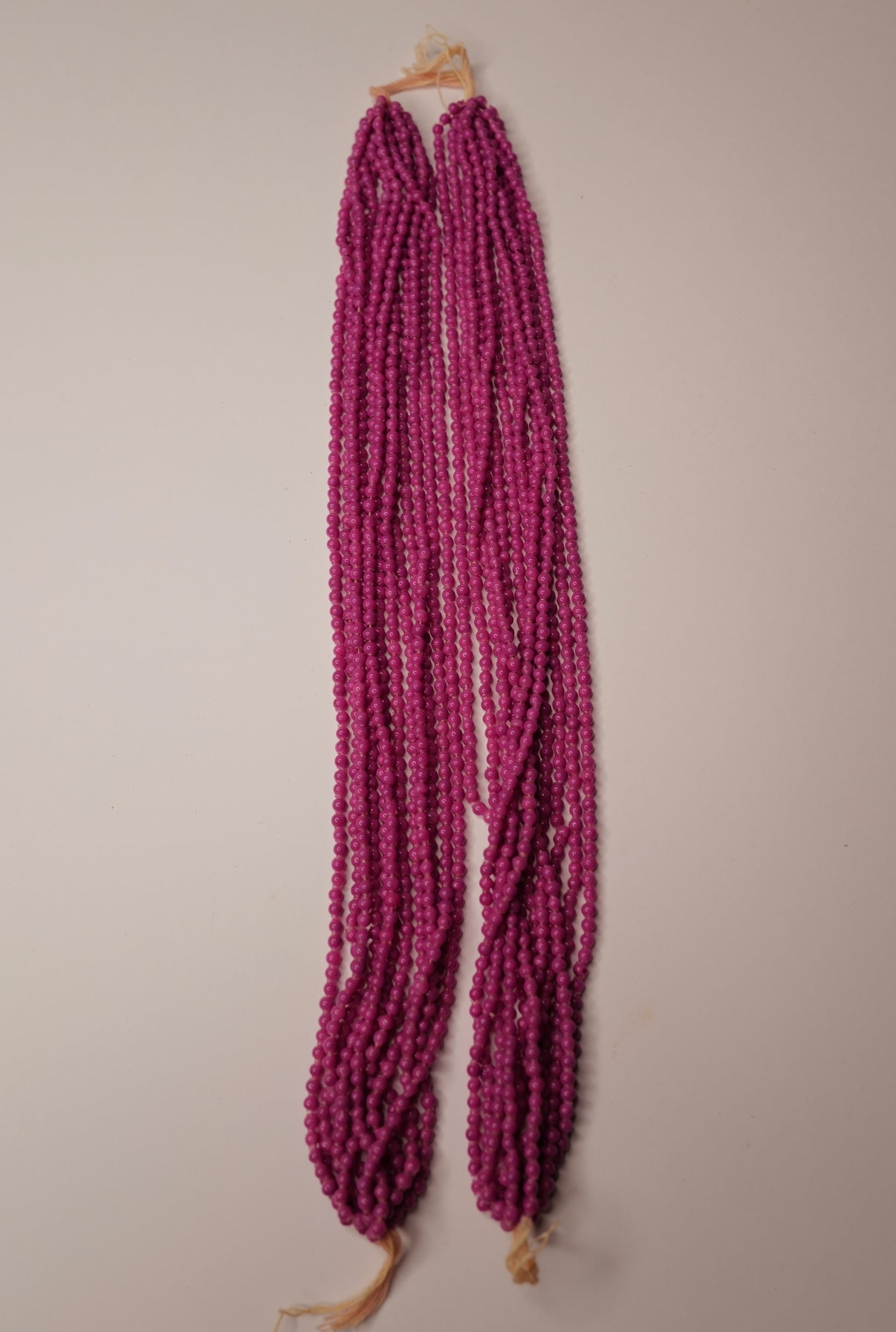 Violet Hollow-Blown Glass Antique Beads