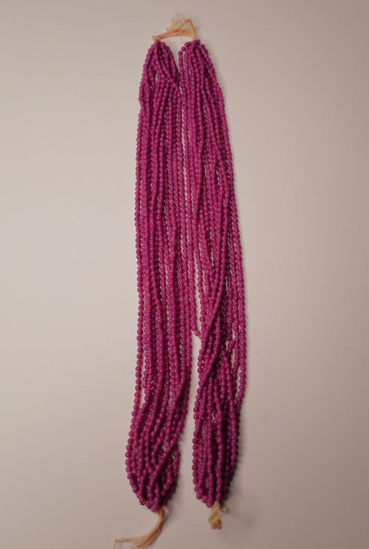 Violet Hollow-Blown Glass Antique Beads