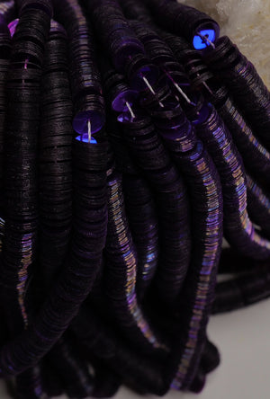 Glossy Crystal Violet French Sequins 5mm