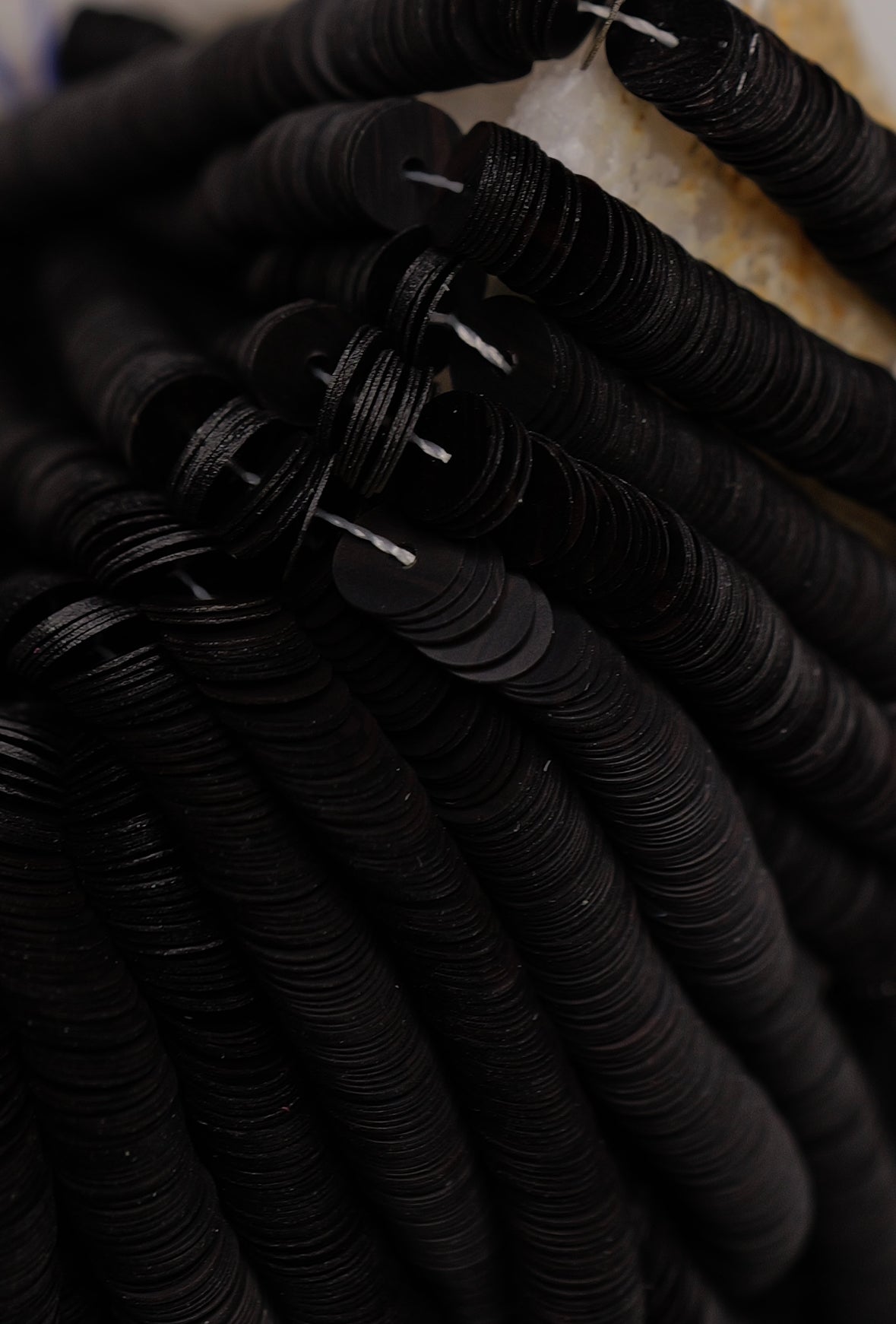 Marble Black French Sequins 5mm