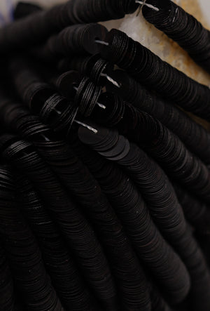 Marble Black French Sequins 5mm
