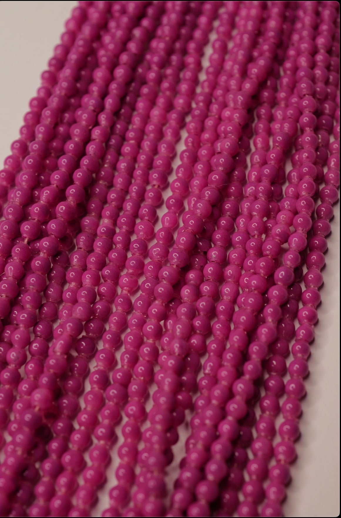 Violet Hollow-Blown Glass Antique Beads