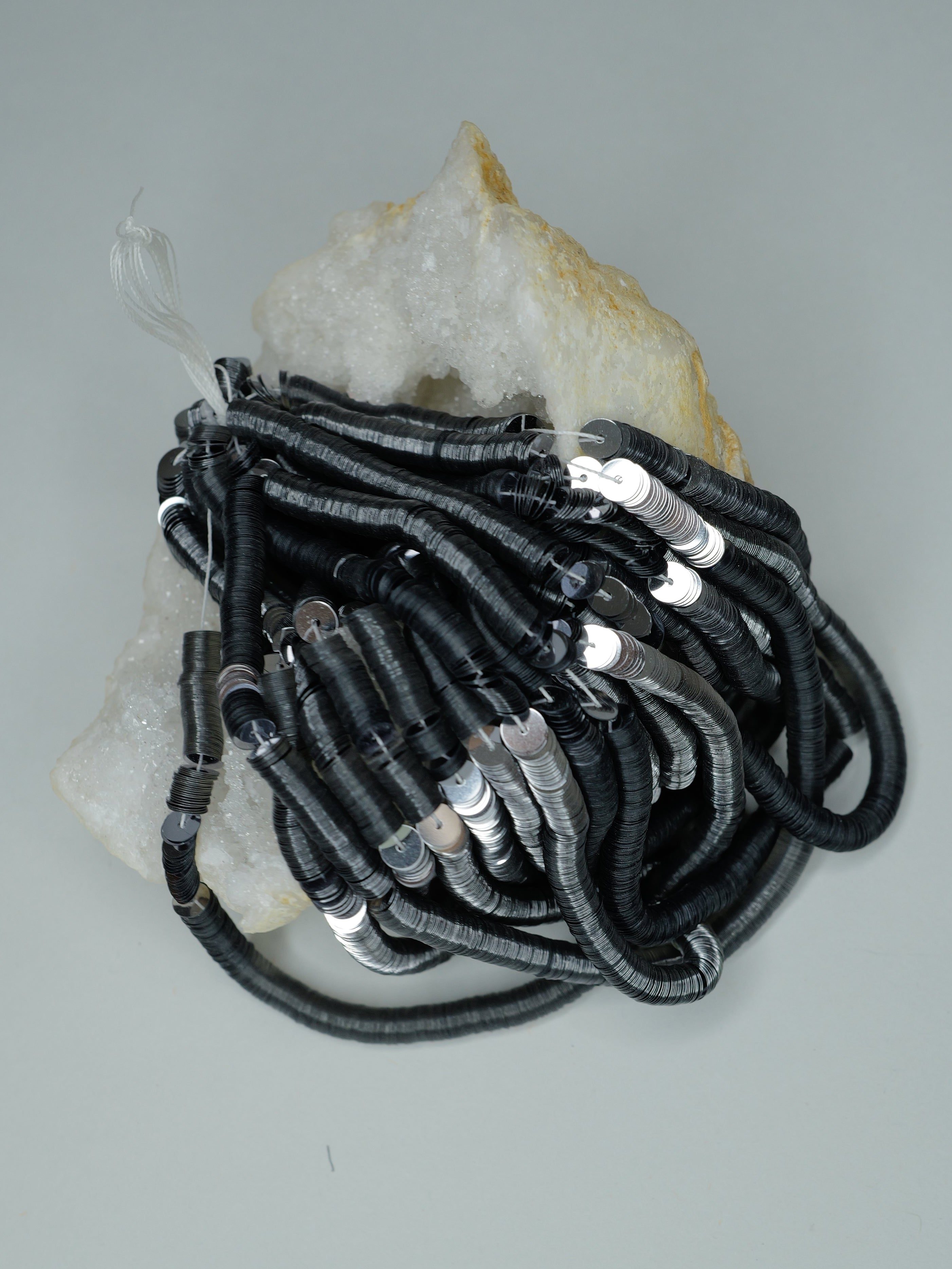 5mm Metallic Dark Silver French Sequins