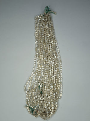 Antique Silver Matte Hollow-Blown Glass Beads