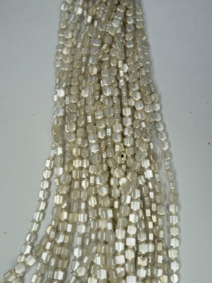 Antique Silver Matte Hollow-Blown Glass Beads