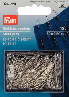 Hard Steel Pins 0.50 X 30MM Silver X 15G