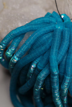 Iridescent Aqua Blue French Cuvettes 5mm
