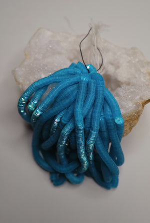 Iridescent Aqua Blue French Cuvettes 5mm