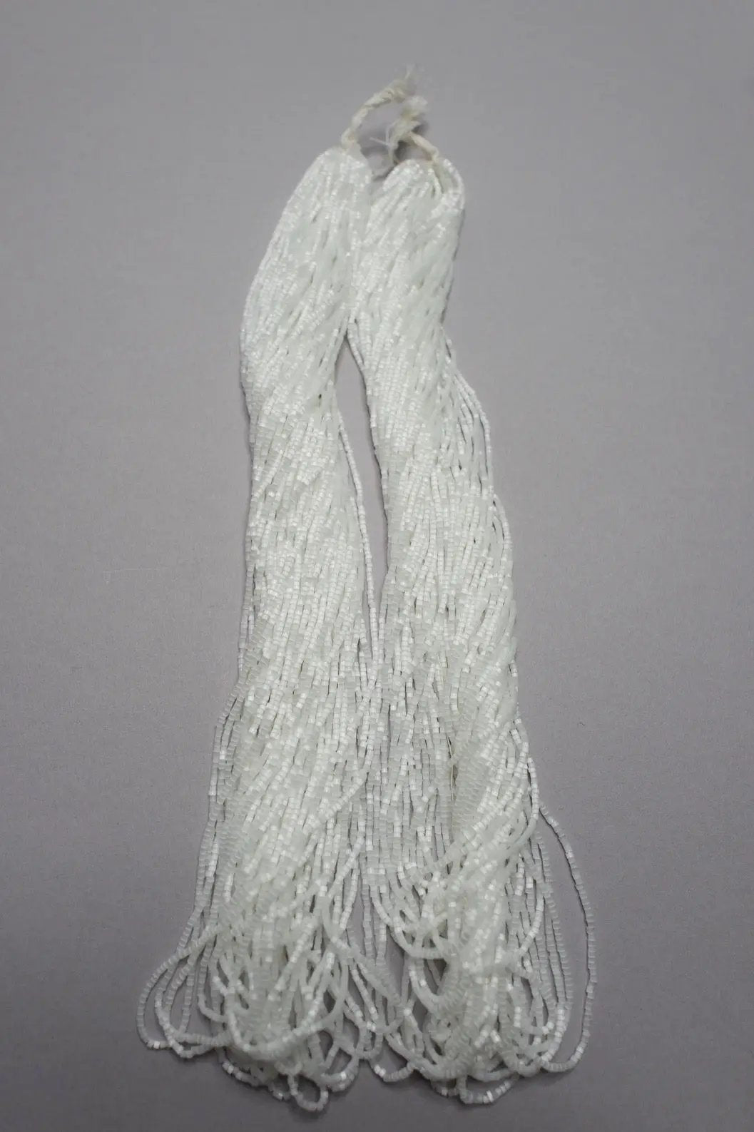 white satin vintage beads| Antique Seed Beads