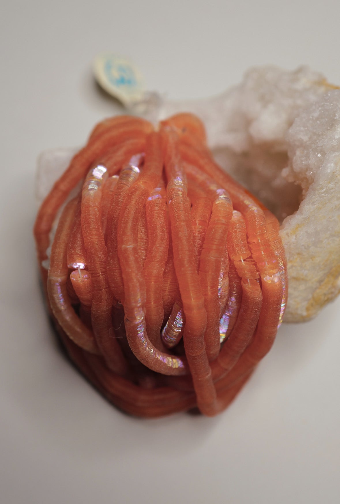 Iridescent Light Orange French Cuvettes 5mm