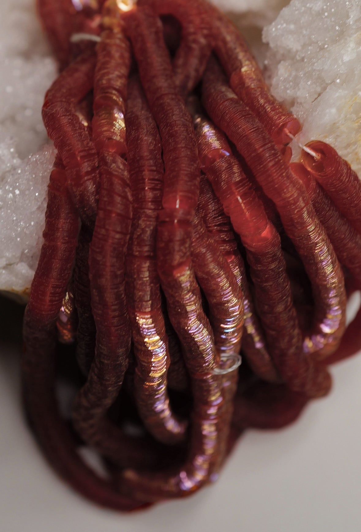 Iridescent Dark Orange French Cuvettes 5mm