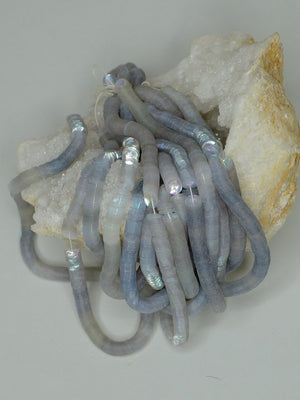 5mm Opal Grey Iris Cuvettes - Norman Hartnell Archive
