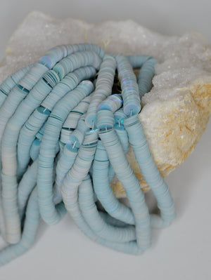 6mm Powder Blue Iris Sequins - Norman Hartnell Archive