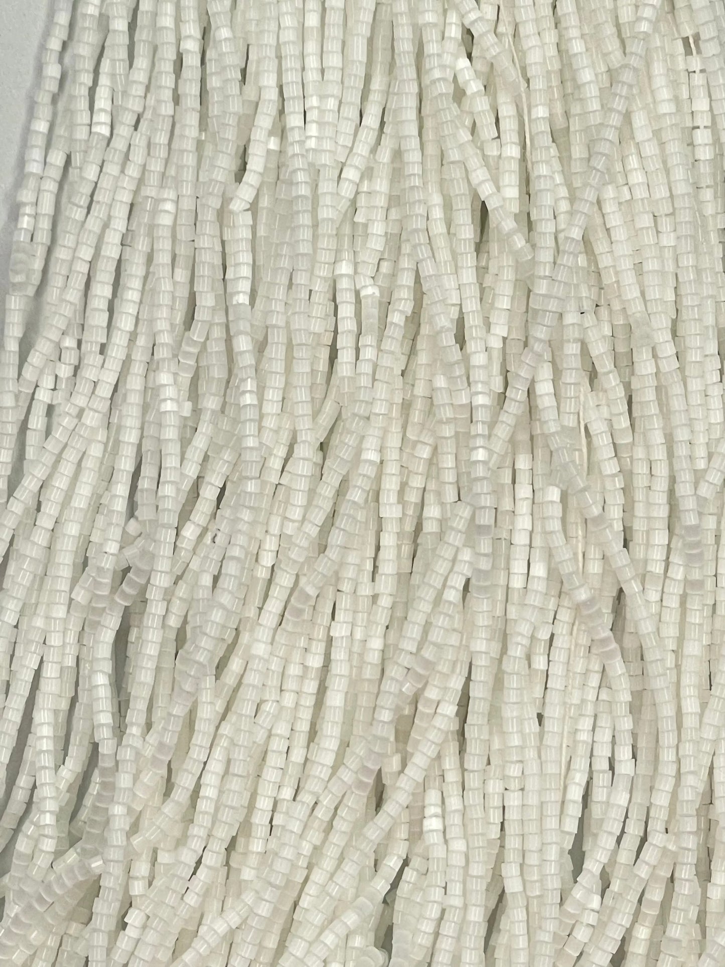 white satin vintage beads| Antique Seed Beads