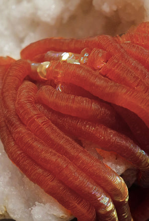 Iridescent Carrot Orange French Cuvettes 5mm