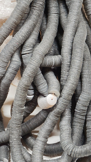 6mm grey satin vintage sequins