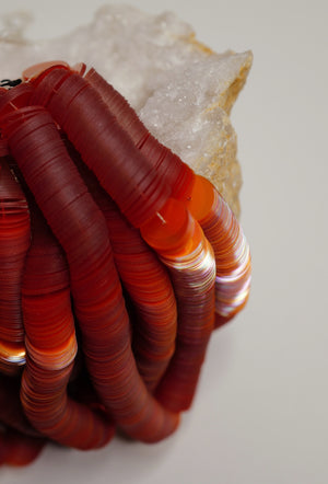 Glossy Crystal Orange French Sequins 10mm