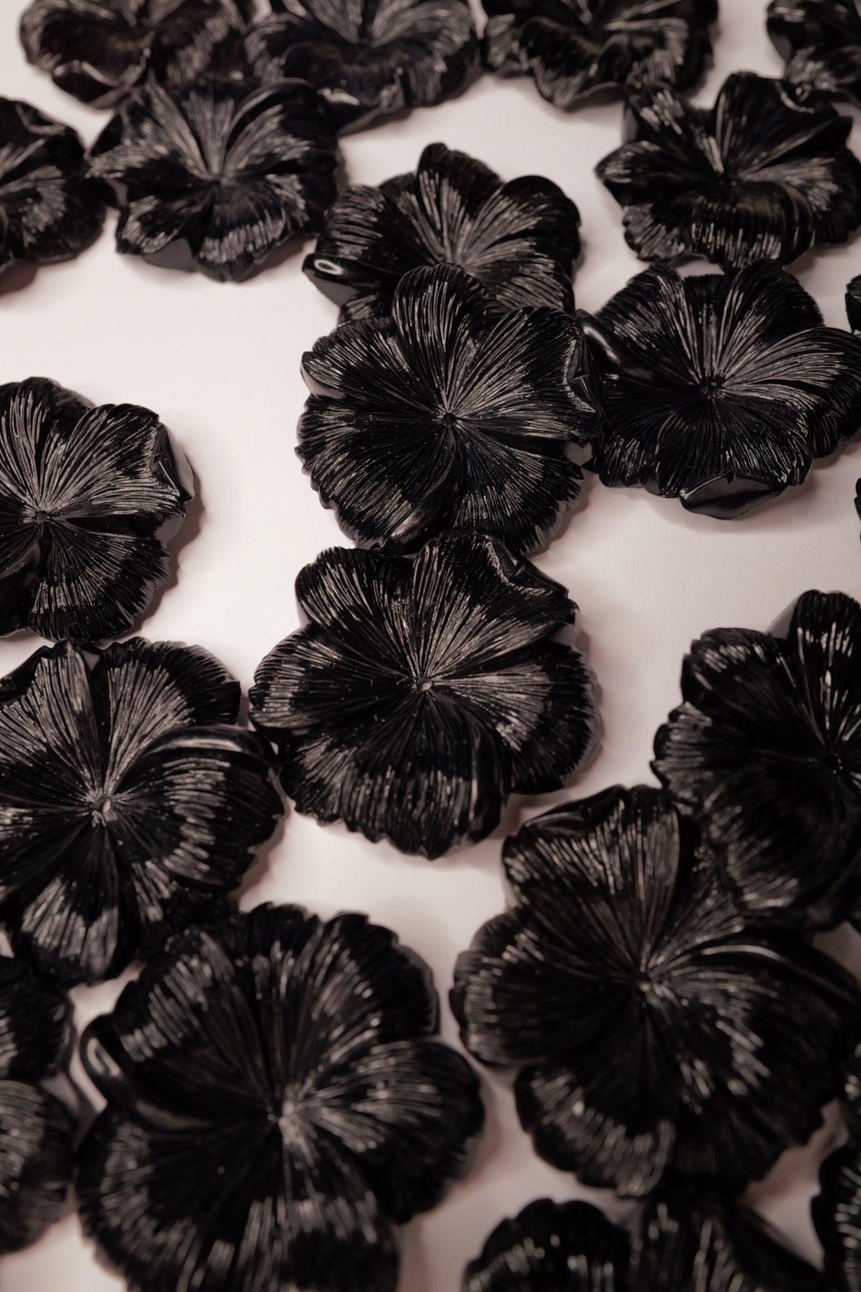 Black Large Flowers