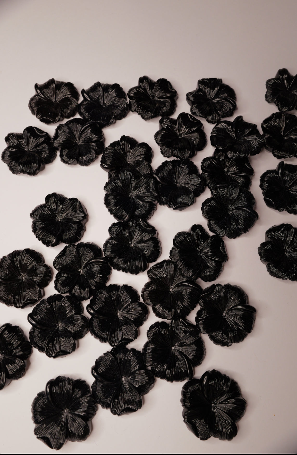 Black Large Flowers