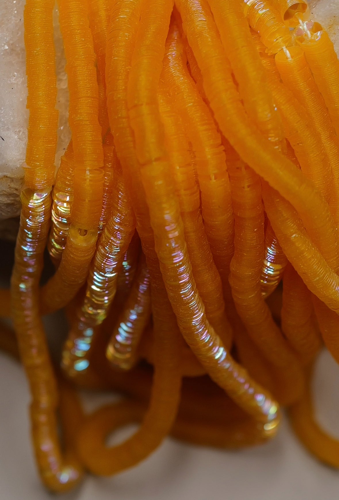 Iridescent Orange French Cuvetts 3mm