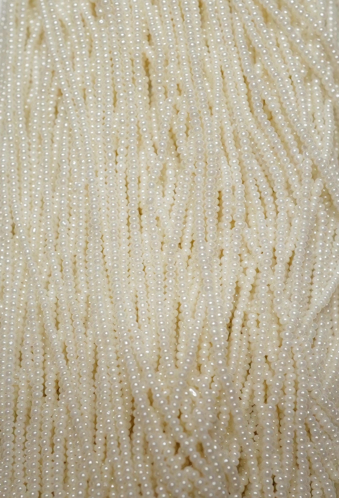 Pearly White Vintage Beads 2mm