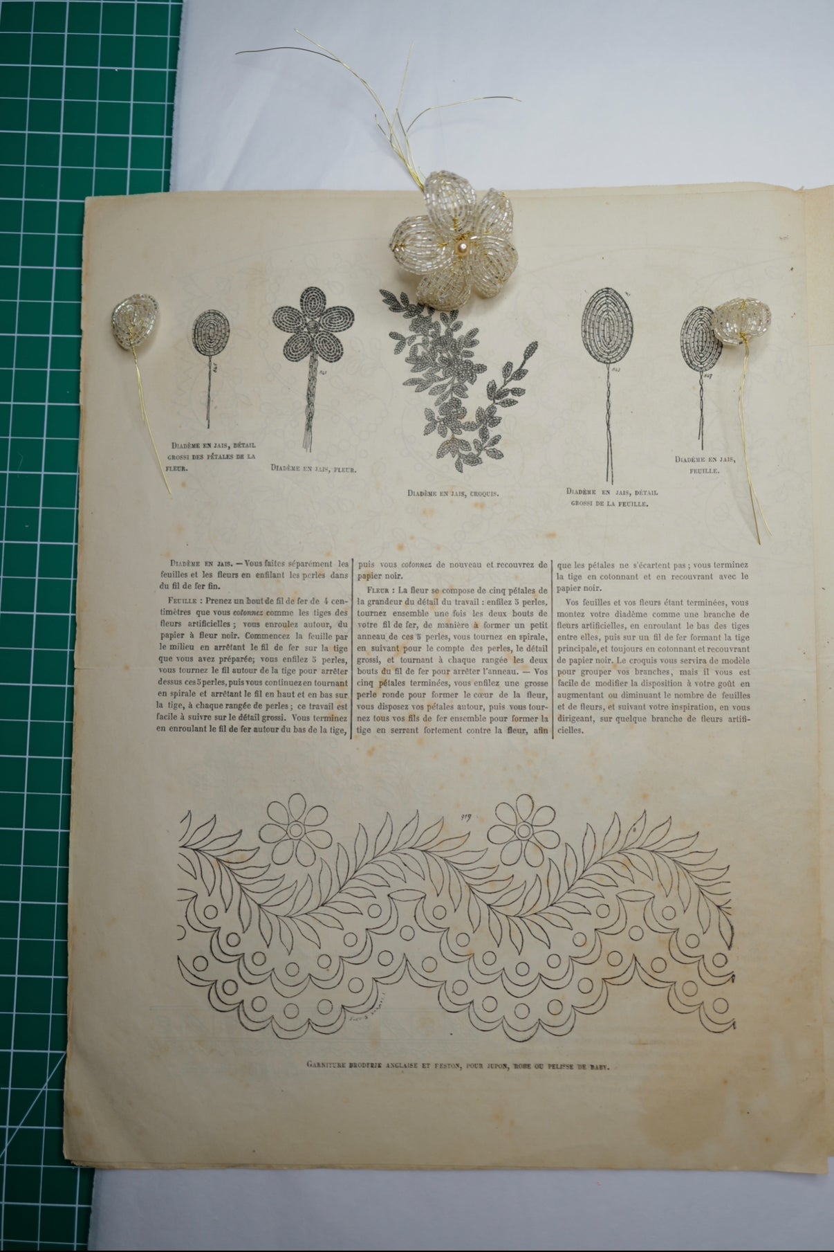 Brooch from Vintage Beads & Faux Pearls