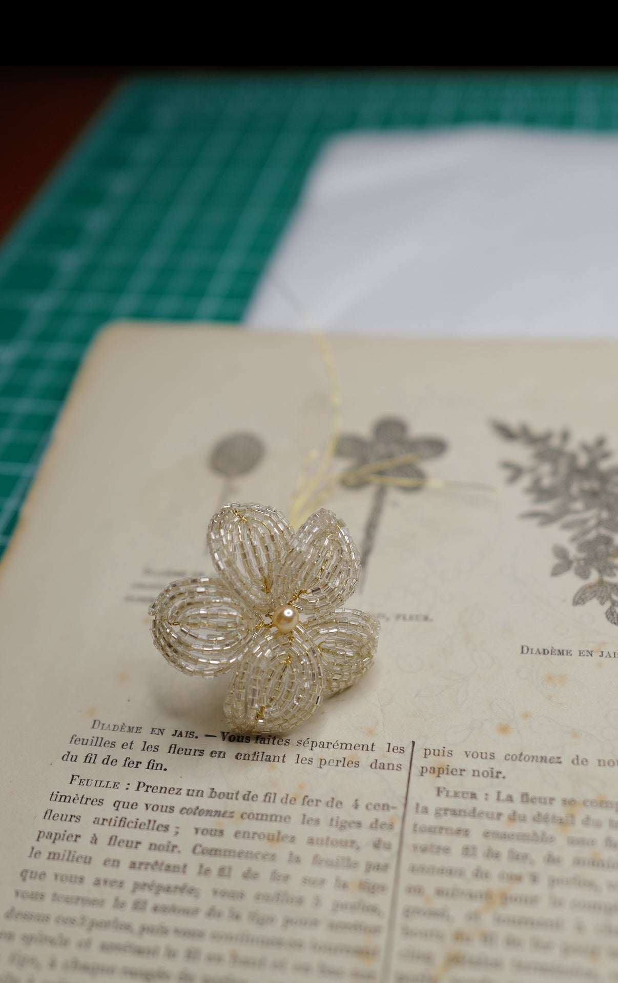 Brooch from Vintage Beads & Faux Pearls