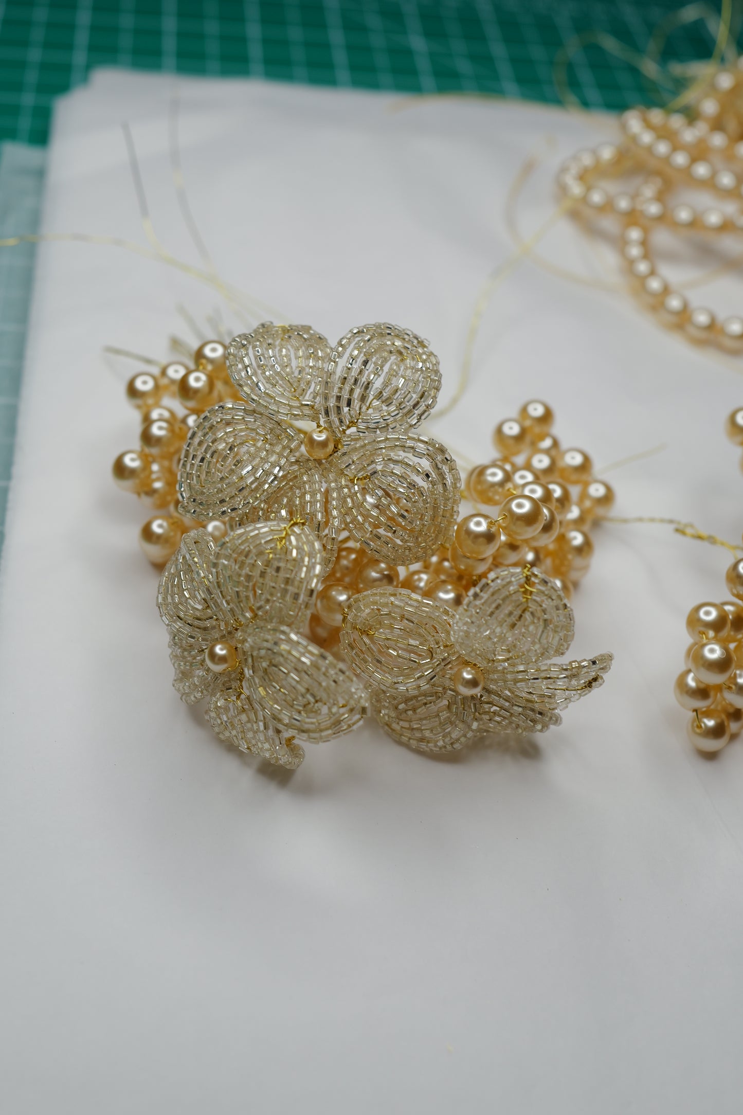 Brooch from Vintage Beads & Faux Pearls