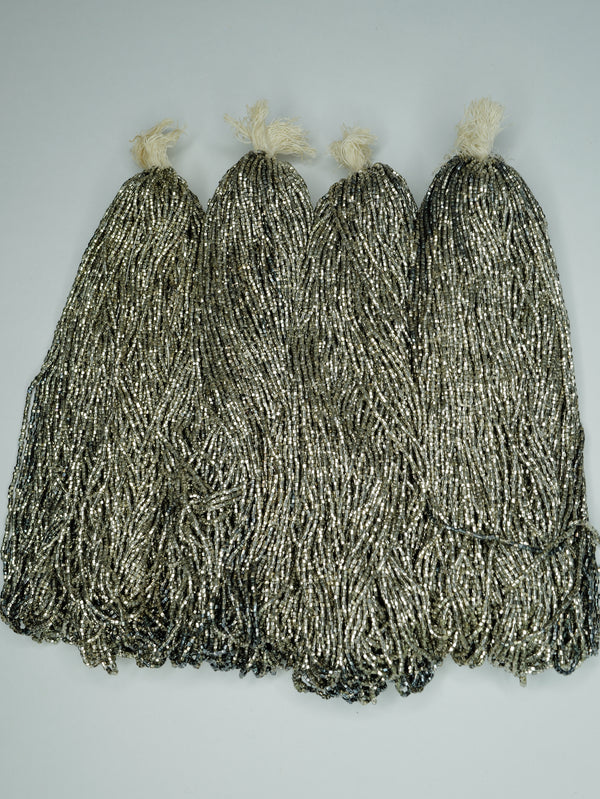 Silver steel beads