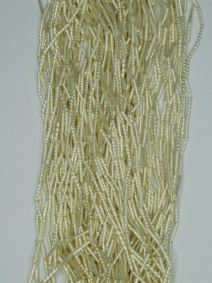 Silver Twisted Antique Blown Glass Beads