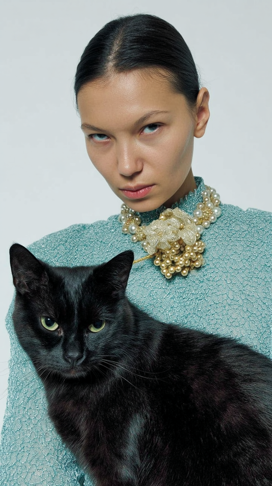 Brooch from Vintage Beads & Faux Pearls