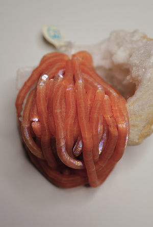Iridescent Light Orange French Cuvettes 5mm
