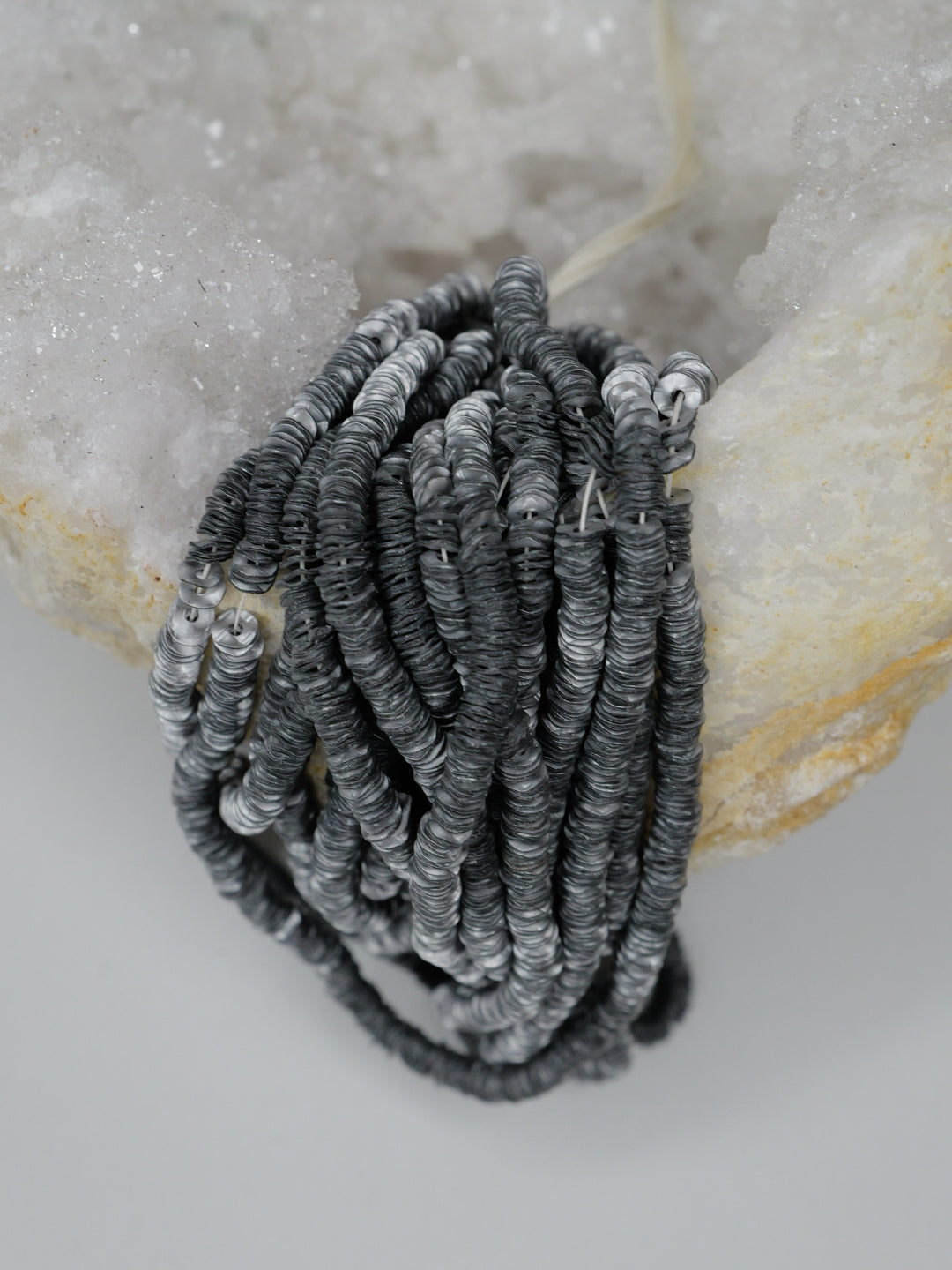 3mm Textured Matte Silver Sequins