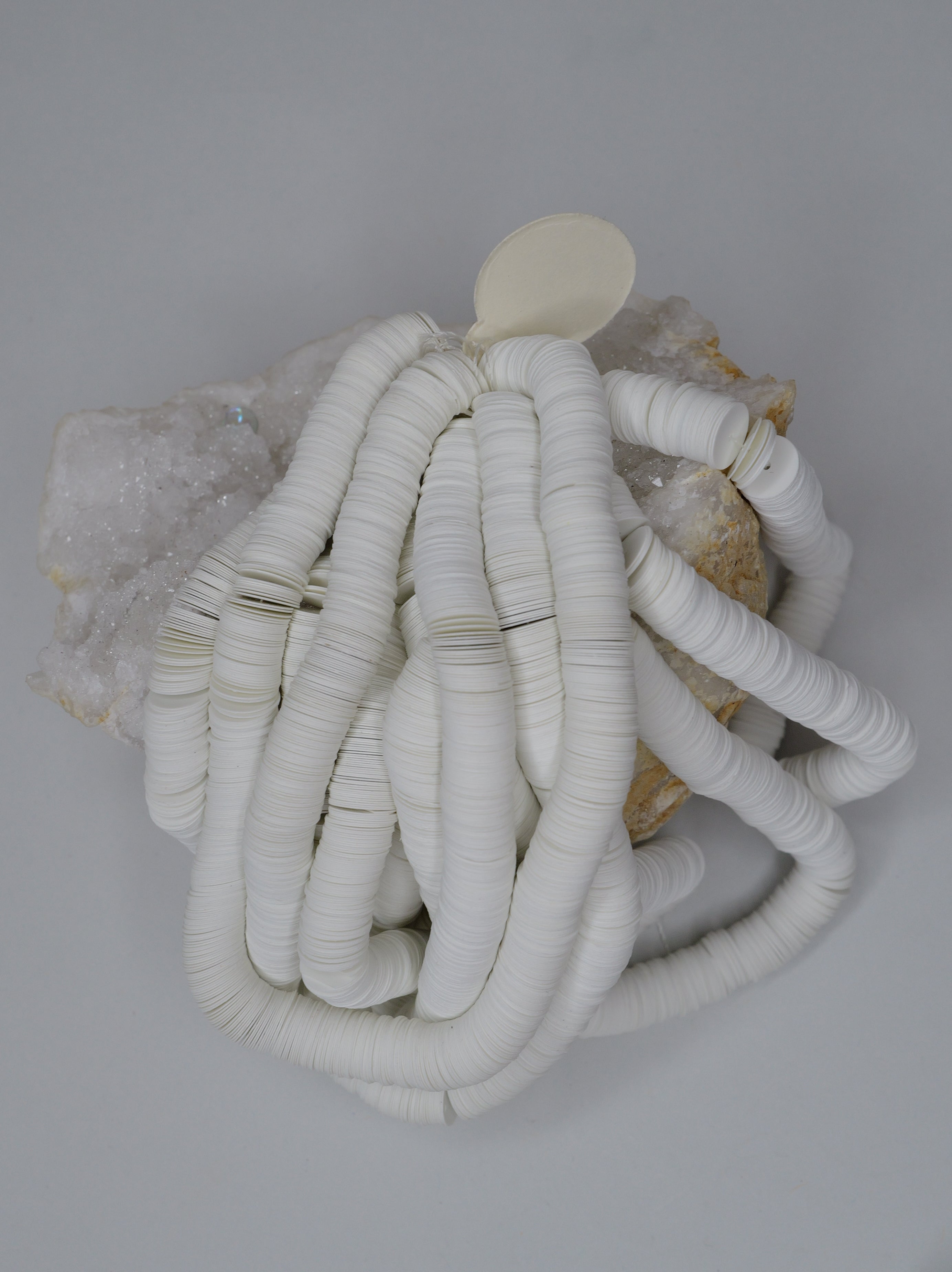 8mm White Porcelain Sequins
