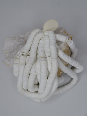 8mm White Porcelain Sequins