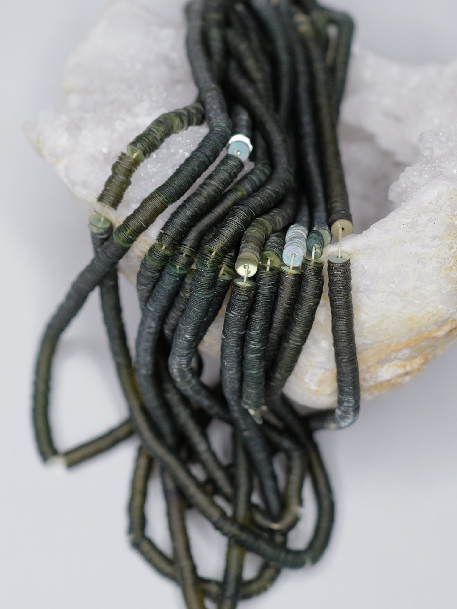 4mm Silver Green Sequins - Norman Hartnell Archive