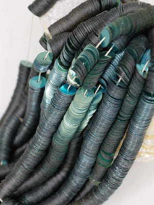6mm Aqua Metallic Sequins - Norman Hartnell Archive