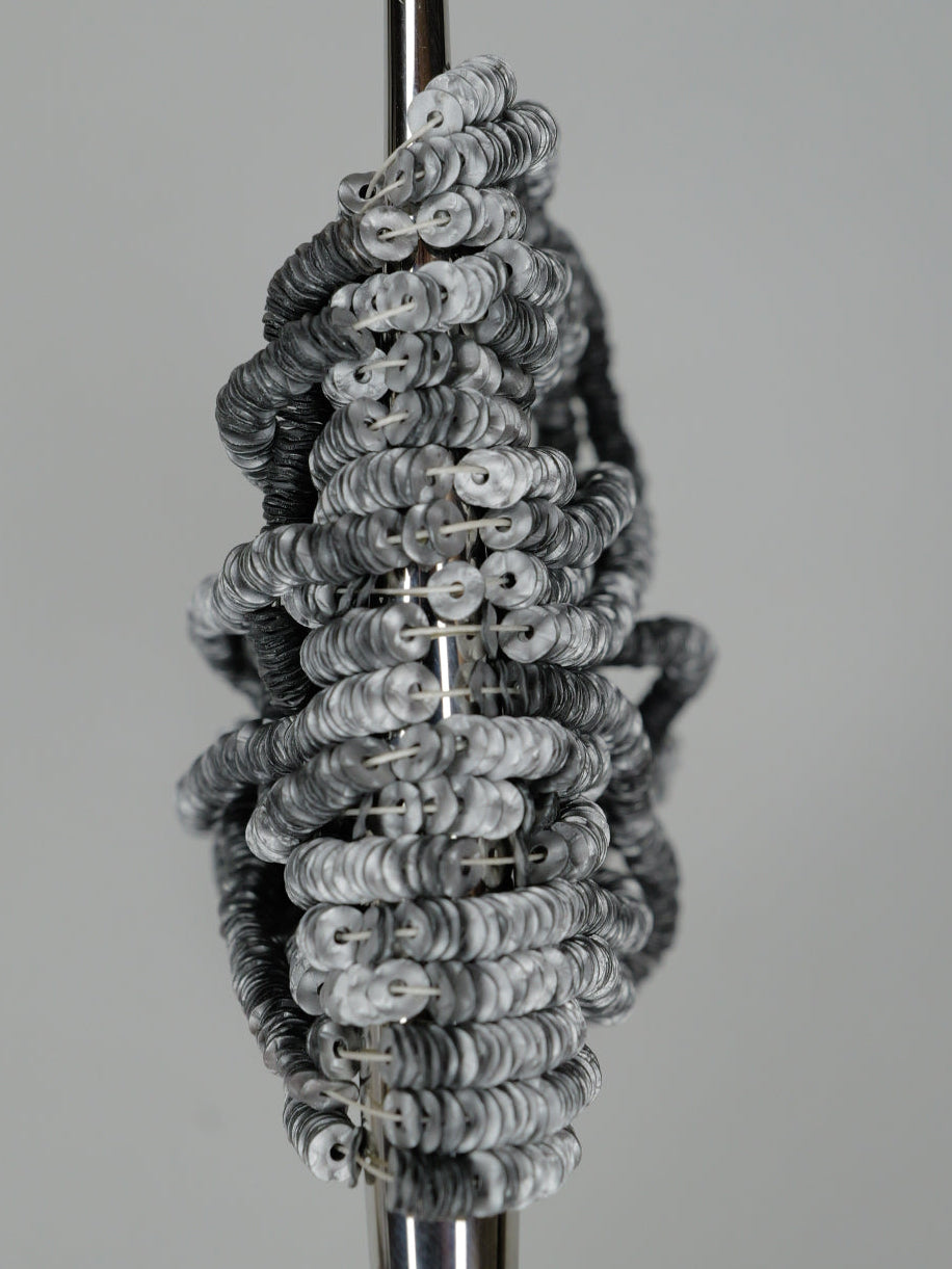 3mm Textured Matte Silver Sequins