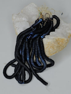 5mm Navy Blue Metallic Cuvettes - Norman Hartnell Archive