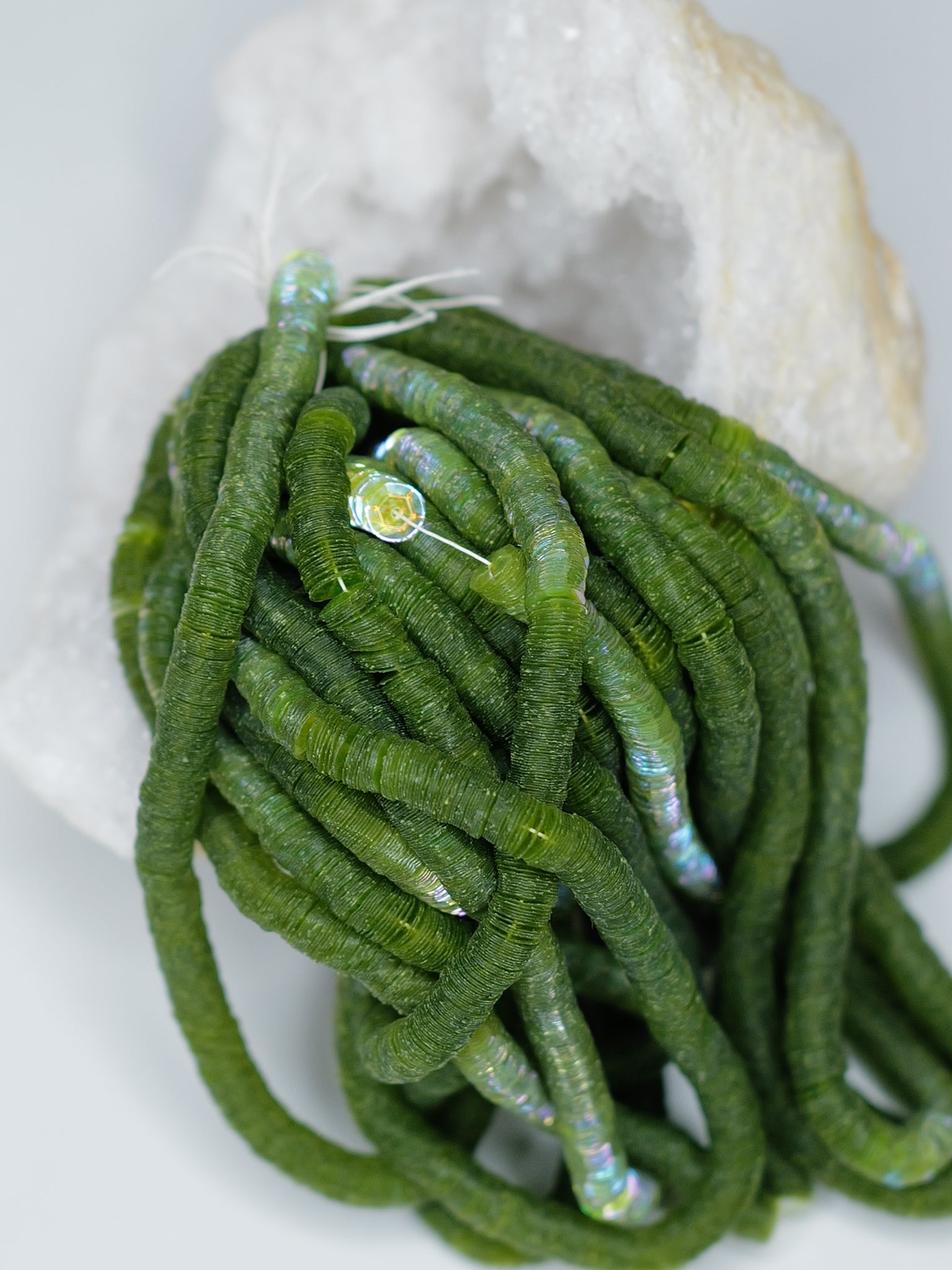 5mm Warm Green Iris Cuvettes - Norman Hartnell Archive