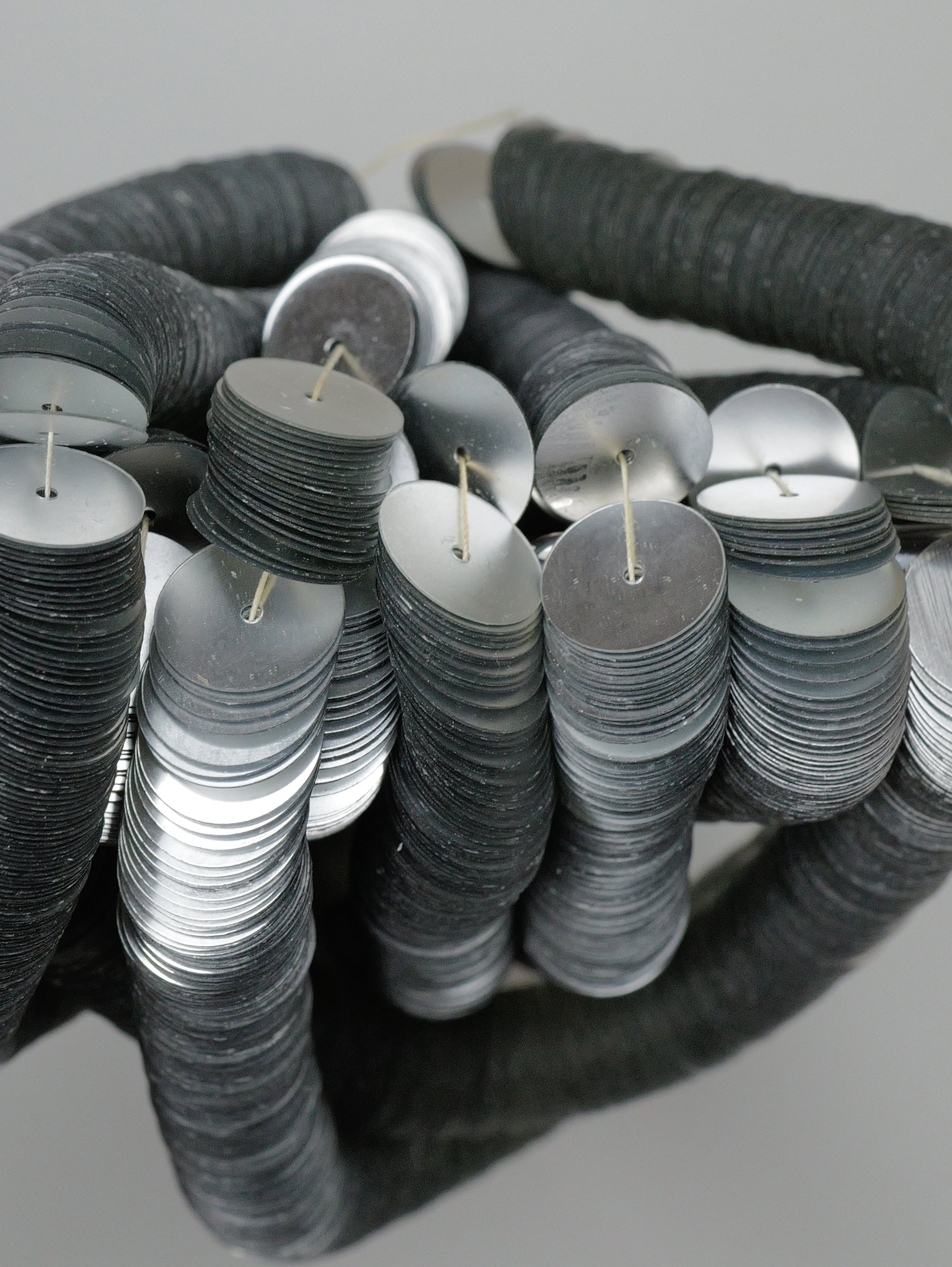 8mm Matte Silver Metallic Sequins