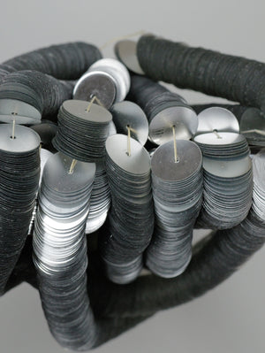 8mm Matte Silver Metallic Sequins