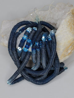 5mm Light Blue Metallic Cuvettes - Norman Hartnell Archive