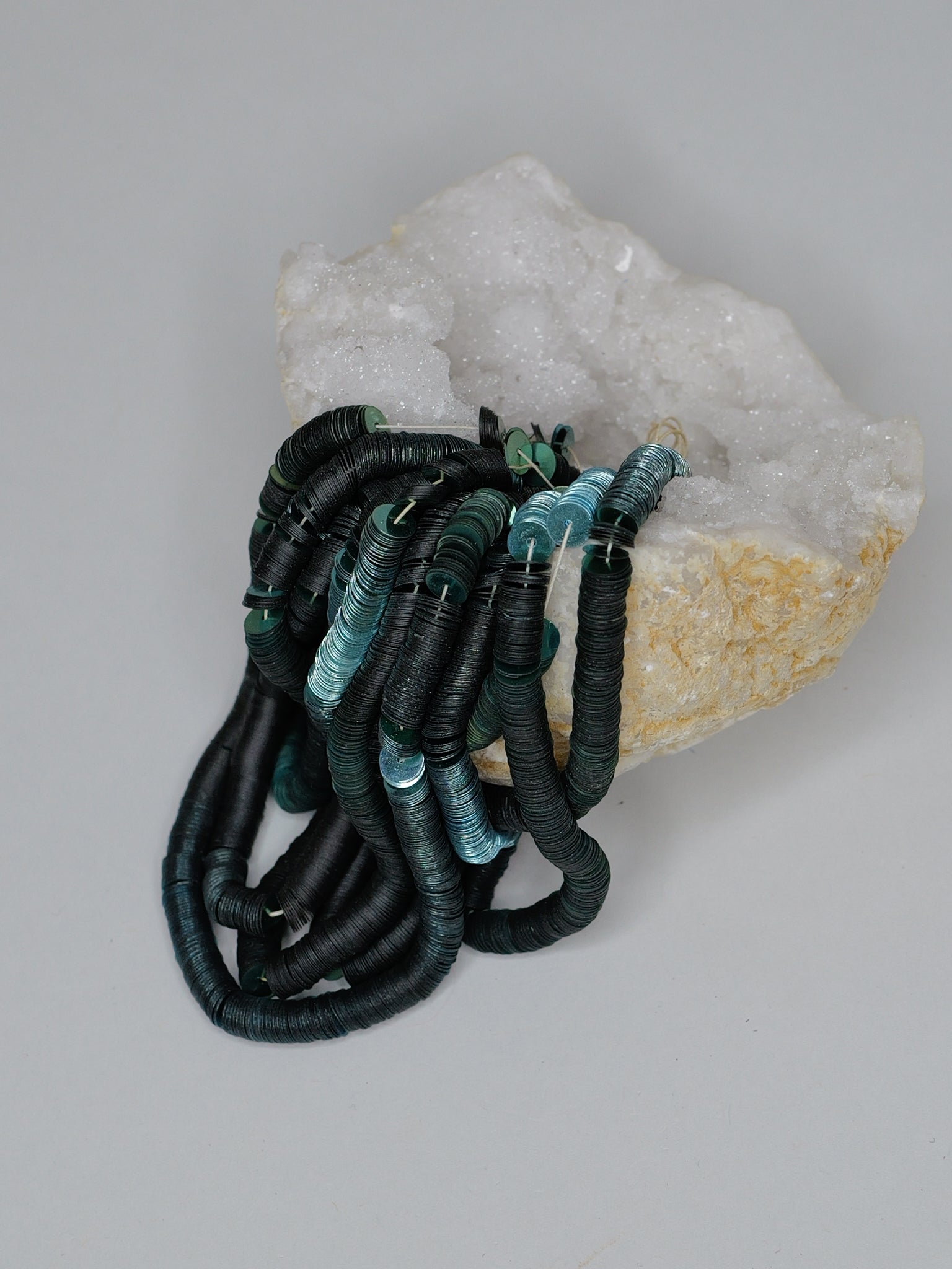 6mm Aqua Metallic Sequins - Norman Hartnell Archive