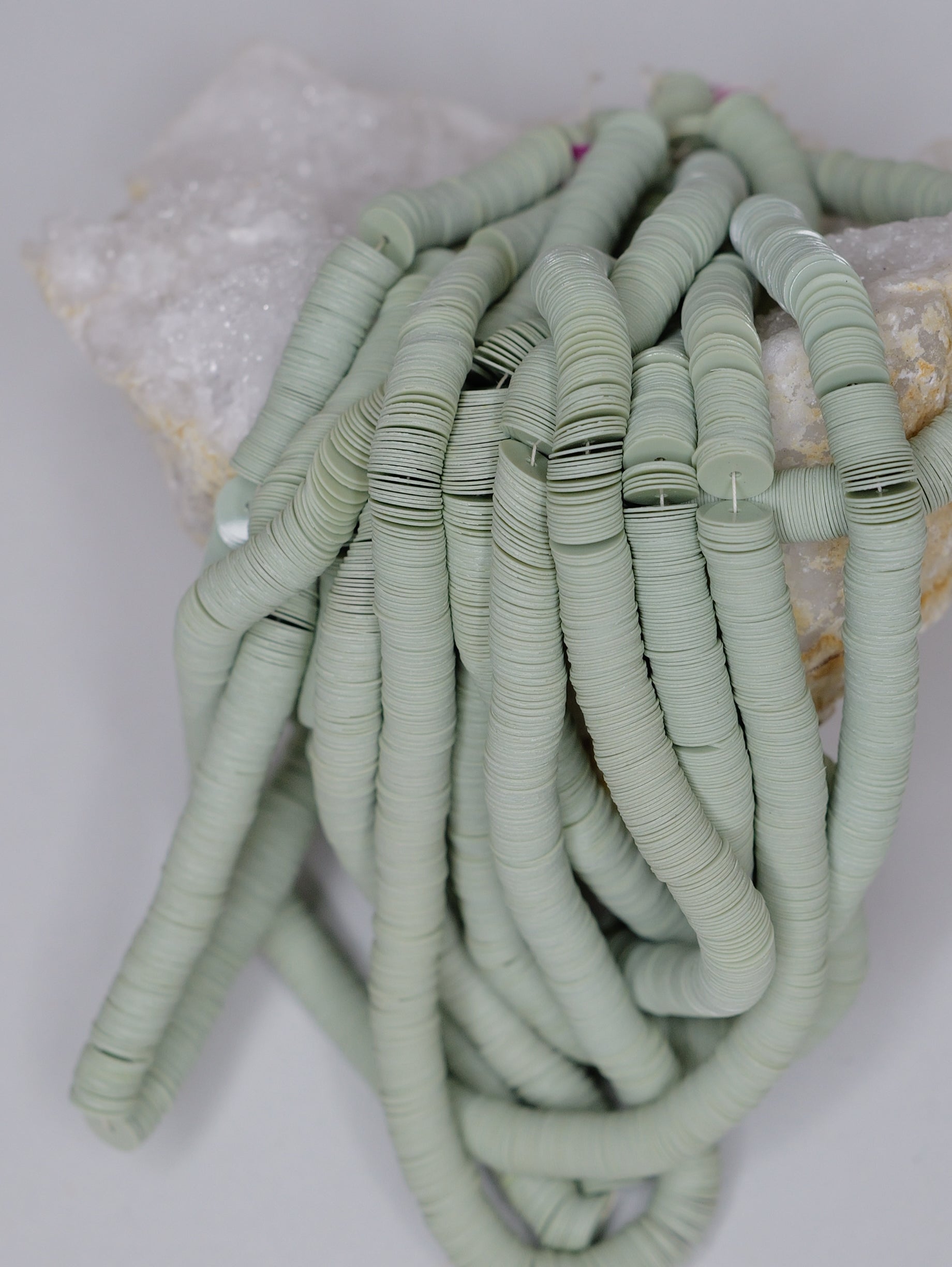 6mm Light Sage Green Sequins - Norman Hartnell Archive