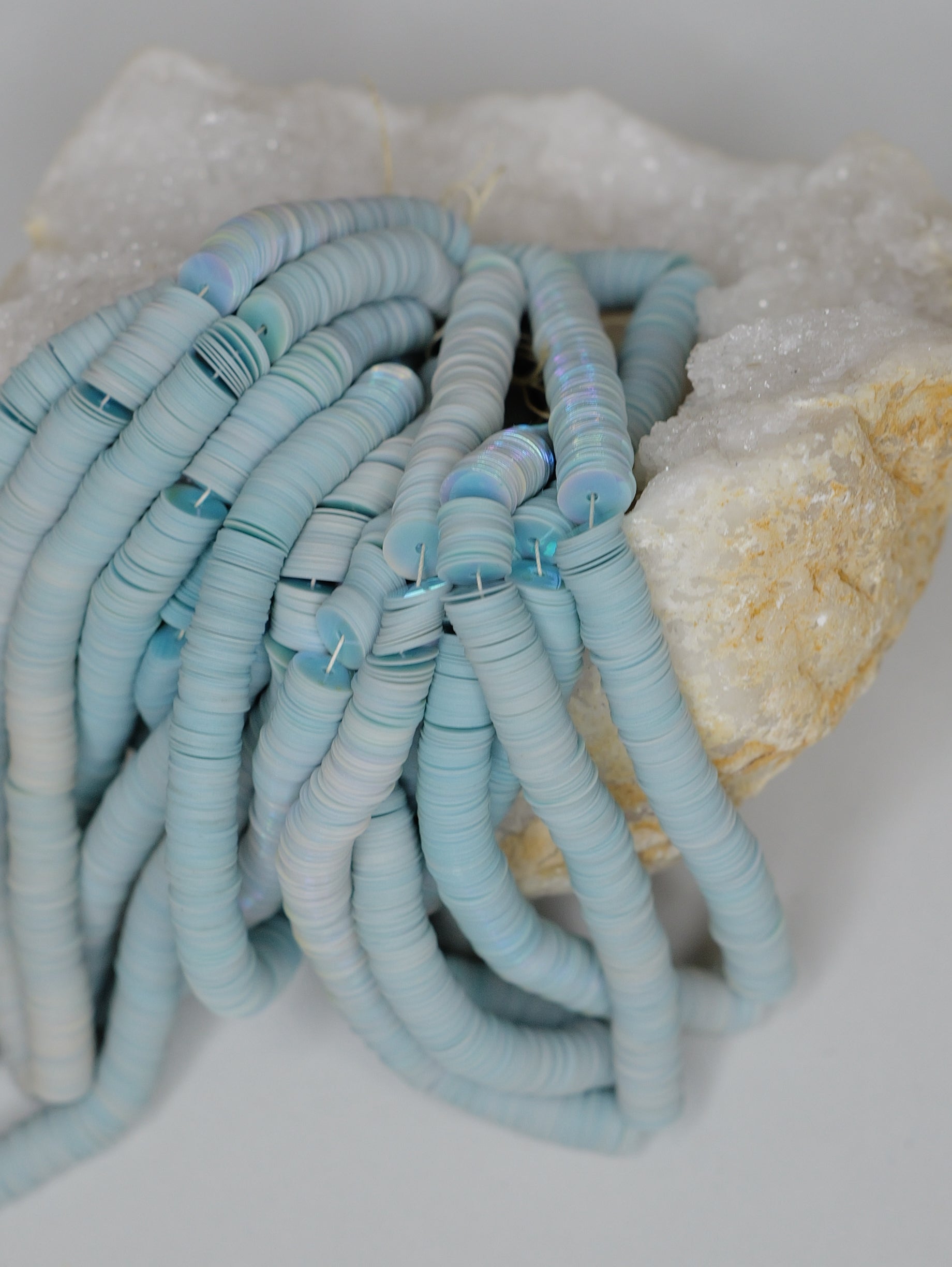 6mm Powder Blue Iris Sequins - Norman Hartnell Archive